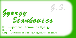 gyorgy stankovics business card