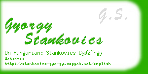 gyorgy stankovics business card